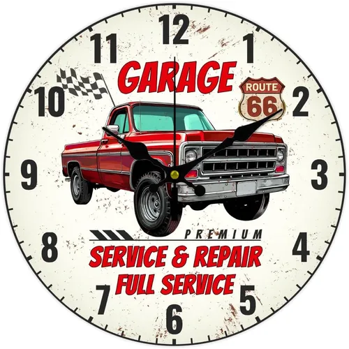 Miniatura 8 de CHGCRAFT Reloj de pared con brújula náutica vintage de 12 pulgadas, relojes de pared silenciosos, relojes digitales redondos, funciona
