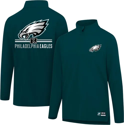 Miniatura 73 de Ultra Game Men's NFL Official Super Soft Quarter Zip Long Sleeve T-Shirt