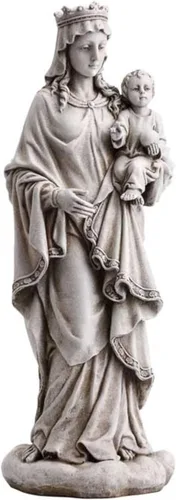 Miniatura 5 de Avalon Gallery Escultura al aire libre - Colección de jardín mariano para el hogar o la iglesia, 23 pulgadas de alto, Virgen con niño
