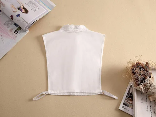 Miniatura 2 de SUZALA Collar falso de encaje, cuello falso desmontable para mujer, cuello falso para blusa, suéter