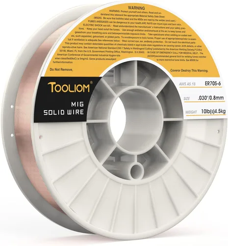 Miniatura 18 de TOOLIOM Alambre de soldadura MIG ER70S-6 .035 "(0.9 mm) 2LB Alambre de soldadura de acero al carbono sólido Alambre MIG de alta alimentación