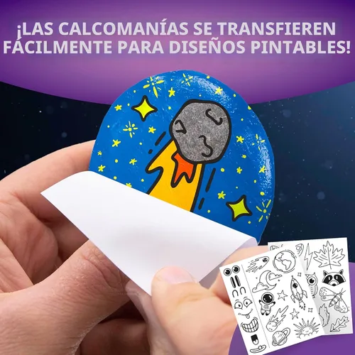 Miniatura 5 de NATIONAL GEOGRAPHIC - Kit de pintura de roca que brilla en la oscuridad, kit de arte y manualidades para niños, decora 15 rocas de río con 15