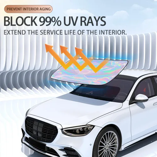 Miniatura 3 de Parasol para parabrisas Rivian R1S R1T 2022-2026 – Parasol compatible con Rivian R1S R1T plegable para ventana delantera, protector de visera solar