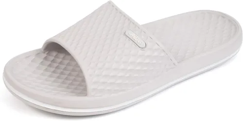 Miniatura 15 de FUNKYMONKEY - Sandalias de baño para mujer, sandalias para el interior del hogar, playa, antideslizantes