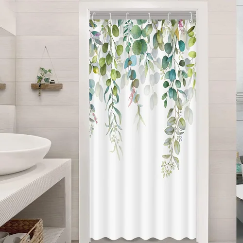 Miniatura 9 de Juego de cortinas de ducha con diseño de hongos y mariposas florales negras y rojas, tela impermeable, cortinas de ducha para baño, decoración