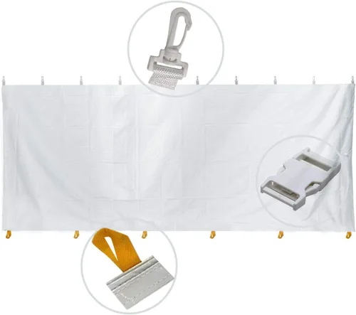 Miniatura 4 de TentandTable Pared lateral sólida estándar, 7 pies por 10 pies, paredes laterales impermeables para fiestas comerciales y tiendas de campaña