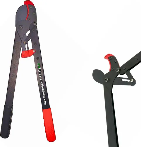 EZ Kut BranchCutter - Cortador de yunque de trinquete, cortadora de árbol de trinquete, subcompacta, ligera, plegable, el mejor cortador de ramas de