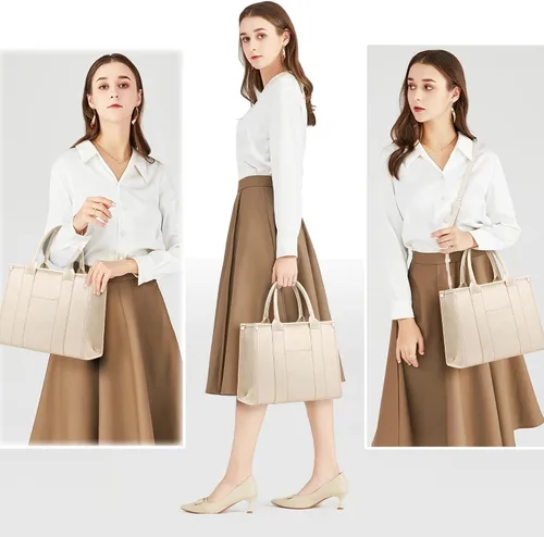 Miniatura 8 de COCIFER The Tote Bag - Bolso cruzado para mujer, bolso de hombro, bolsos de mano de piel sintética con asa superior con cremallera