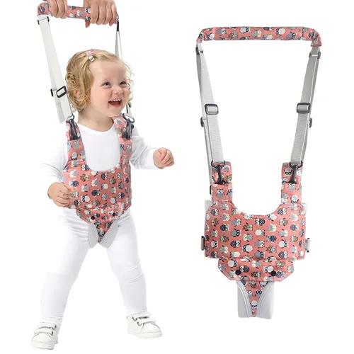 Miniatura 9 de IULONEE Andador de bebé, arnés de mano para niños pequeños, cinturón protector, para actividades infantiles, ajustable, de pie, ayudante de Gris
