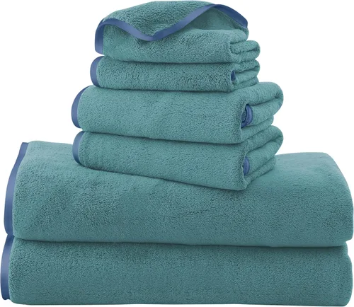 Miniatura 49 de TENSTARS Toallas de baño de seda con dobladillo para baño en liquidación - 27 x 55 pulgadas, ligeras, finas y de secado rápido, toalla absorbente