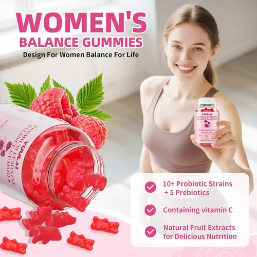 Miniatura 4 de Gomitas de equilibrio femenino premium, gomitas femeninas de piña hawaiana para mujeres, equilibrio de pH y salud vaginal, veganas, 60 gomitas