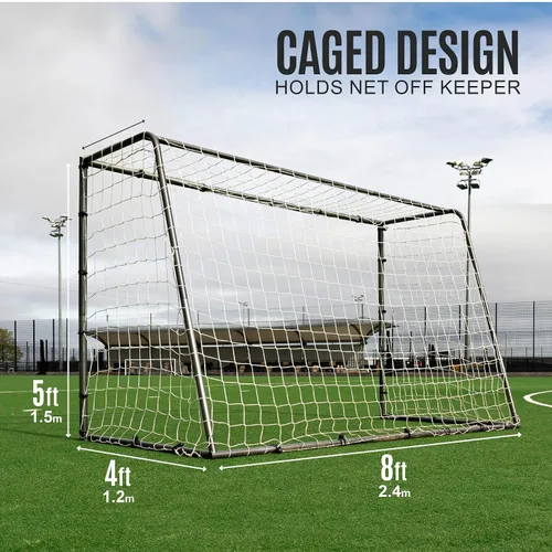 Miniatura 6 de QUICKPLAY GS Porterías de Fútbol - Portería de Fútbol de Acero Galvanizado Súper Duradera [5 Tamaños] Tamaños Reglamentarios, Red Profunda, Movible
