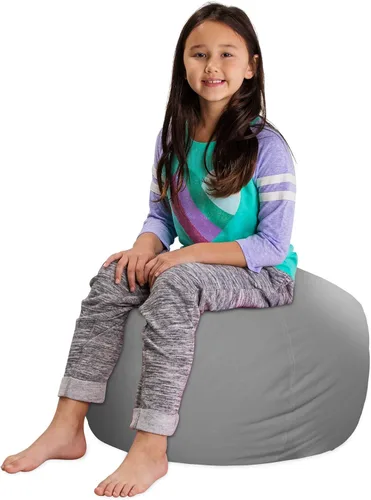 Miniatura 11 de Posh Stuffable Kids Funda de Silla Puf Rellenable para Almacenamiento de Animales de Peluche - Organizador de Juguetes Infantiles, Mediano 27