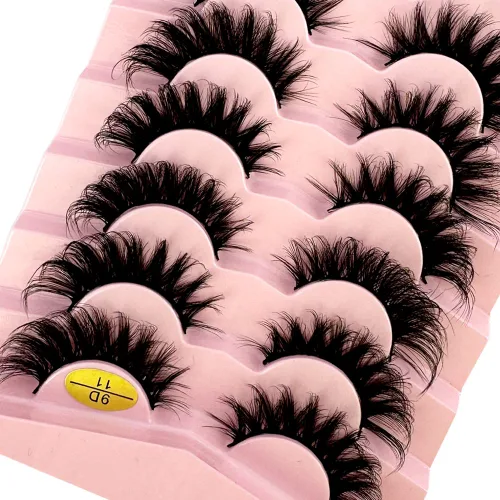 Miniatura 6 de 7 pares de pestañas de media pestaña segmentadas manga 3D, pestañas de aspecto natural, pestañas de visón esponjosas, paquete de pestañas postizas