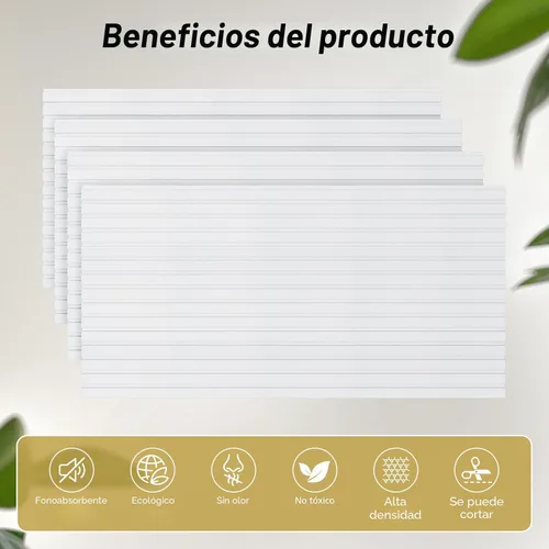 Miniatura 6 de TONOR Paneles de pared acústicos de doble capa autoadhesivos, paquete de 4 paneles de 47.2"x23.6"x0.72", paneles de pared de alta densidad grandes
