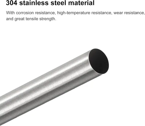 Miniatura 4 de uxcell Tubo capilar de acero inoxidable 304, OD 0.394 in x 0.012 in pared gruesa 9.843 in longitud tubo de metal para maquinaria industrial, 2 piezas