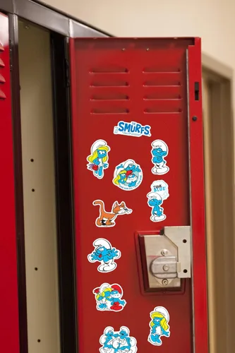 Miniatura 6 de The Smurfs - Paquete variado de calcomanías de vinilo grandes de lujo de 100 unidades, calcomanías troqueladas para laptop, botella de agua, álbumes