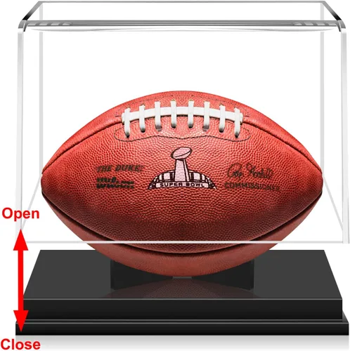 Miniatura 3 de Caja de exhibición de fútbol KKU, caja de exhibición de fútbol acrílico, soporte de fútbol autografiado, caja de exhibición de fútbol sin necesidad