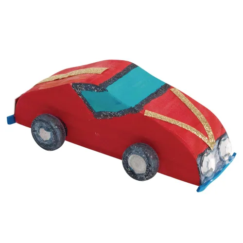 Miniatura 6 de Colorations Coches de madera, juego de 12, ruedas móviles que ruedan, listos para pintar autos, kit de manualidades de madera para bricolaje