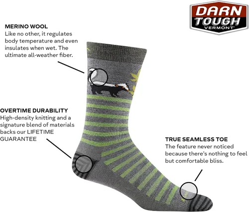 Miniatura 2 de DARN TOUGH (6066) Animal Haus Crew - Calcetines ligeros para hombre
