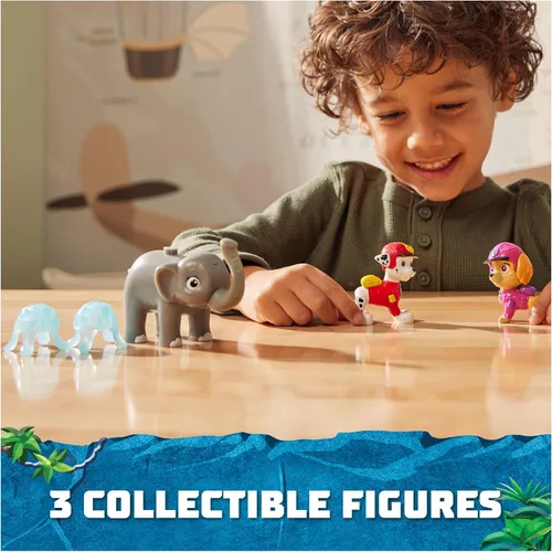 Miniatura 3 de Paw Patrol: figuras de acción de Jungle Pups Marshall, Skye y elefante con lanzador de proyectiles, juguetes para niños y niñas a partir de 3 años