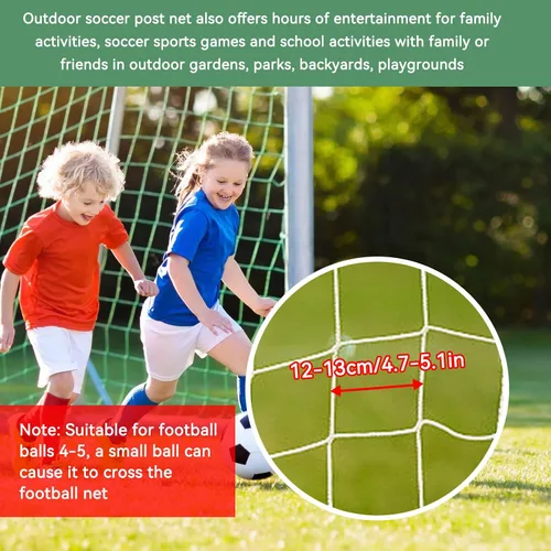Miniatura 7 de Red de fútbol de 8 x 4 pies, red de entrenamiento de portería de fútbol, redes de fútbol juveniles para juegos y entrenamiento de patio trasero, red