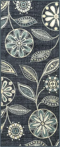 Miniatura 43 de Maples Rugs Reggie - Alfombra de pasillo floral, fabricada en Estados Unidos, lavable, antideslizante, alfombra de interior para cocina, pasillo