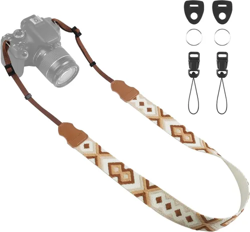 Miniatura 24 de Correa universal para cámara, correa para el cuello de la cámara, correas de hombro ajustables compatibles con Canon, Fujifilm, Nikon, Olympus