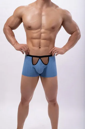 Miniatura 2 de 1 ONEFIT Calzoncillos tipo bóxer para hombre, ropa interior de ángulo plano, malla transpirable, seda de hielo, nailon, bolsa convexa, con apertura