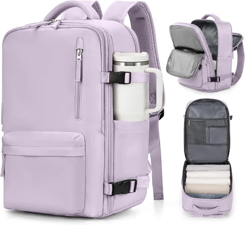 Miniatura 14 de VGCUB - Mochila grande para viaje, trabajo, negocios, mochila para laptop aprobada como equipaje de mano para vuelos, unisex, Negro -, Grande, Large