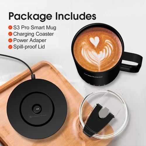 Miniatura 7 de Vsitoo S3 Pro - Taza de café autocalentable de 16 onzas con sensación automática que se calienta a 120-150 ℉ 2-4 Hour Battery, 5400mAh, IPX7