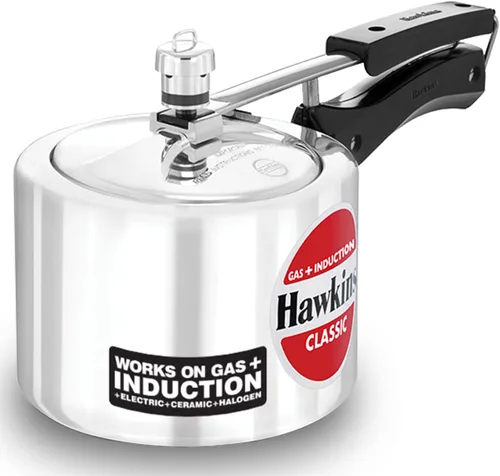 Miniatura 11 de Hawkins Olla a presión clásica de aluminio, cocina de tapa interior de inducción, olla de sartén, mejor cocina, plata Icl50 5 litros