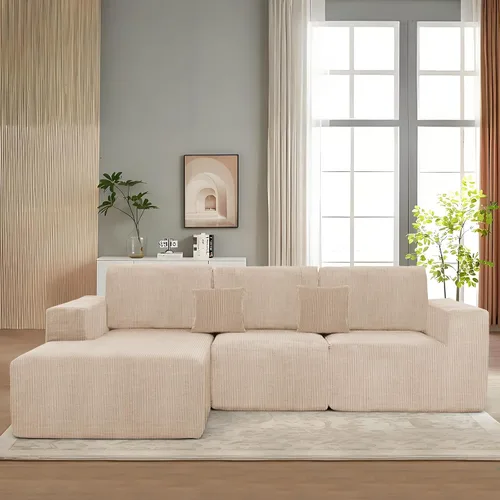 Miniatura 3 de Sofás deshuesados de 111 pulgadas para sala de estar, sofá de nube de 3 piezas, sofá modular modular profundo seccional, sofás comprimidos para sala