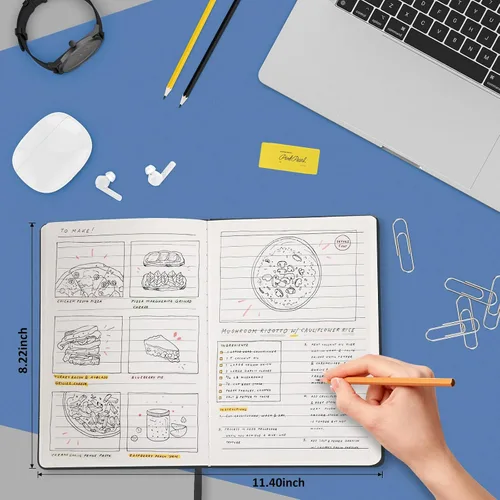 Miniatura 3 de Cuaderno diario rayado para mujeres y hombres, 200 páginas A5 diarios de tapa dura de cuero para escribir, viajes, escuela, oficina, trabajo, Negro
