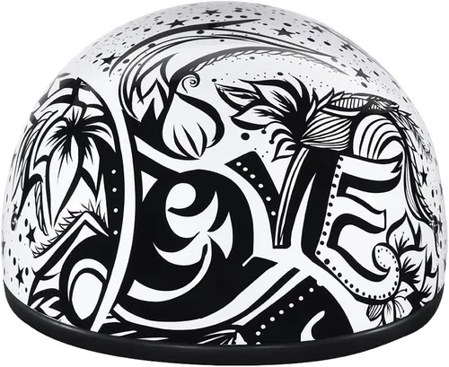 Miniatura 11 de Daytona Helmets - Medio casco de motocicleta con diseño de calavera y huesos cruzados – Aprobado DOT [Gráficos]