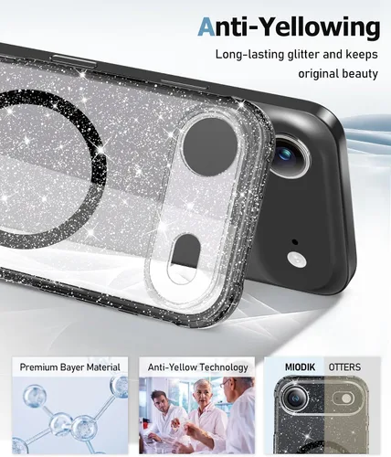 Miniatura 5 de MIODIK Compatible con Funda para iPhone Air, [Compatible con Magsafe] con Protector de Pantalla y Protección de Cámara Mejorada, Funda Protectora