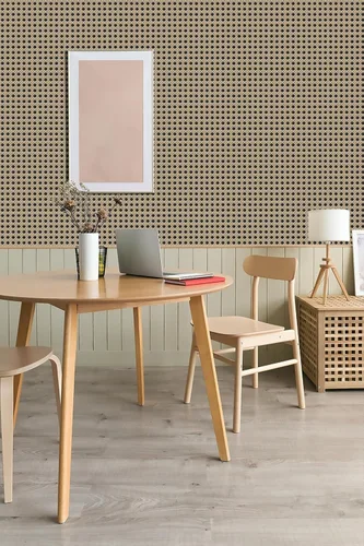 Miniatura 2 de Papel tapiz de ratán para despegar y pegar para muebles de dormitorio, papel extraíble para decoración de pared, 17.7 x 236 pulgadas, 29 pies