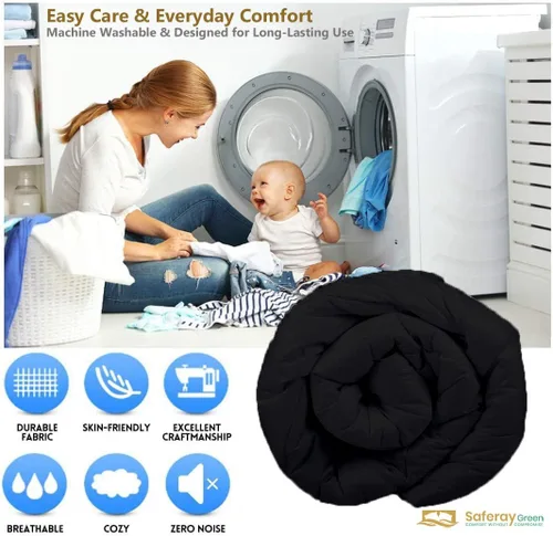 Miniatura 7 de Lujoso para todas las estaciones – Colección de hotel – Estilo Pintuck – 100% algodón orgánico tamaño Twin XL 68 x 92 pulgadas, edredón plisado de 1