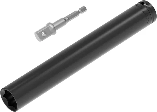 Miniatura 8 de Juego de Accesorios para Llave de Impacto de 1/2 Pulgada, 19mm (3/4 Pulgada) de Profundidad, 6 Puntos, 6 Pulgadas de Largo y Adaptador de Eje