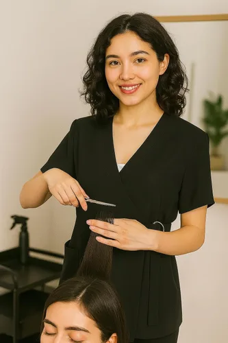 Miniatura 5 de Pamela - Bata profesional de salón, chaqueta de estilista, uniforme de cosmetología
