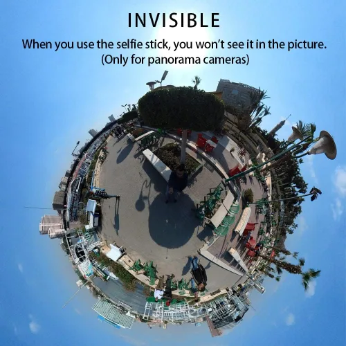 Miniatura 7 de Palo selfie invisible de 15-66.2 pulgadas, poste de extensión largo compatible con Insta360 X5/X4/X3, GoPro Hero 13/12/11/10/9, DJI Osmo Action 4/5