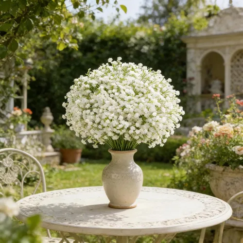 Miniatura 8 de Ramo de gypsophila artificial de 18 piezas de flores artificiales de aliento de bebé, arreglo floral para centros de mesa de boda y decoraciones