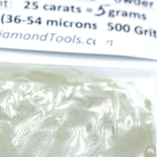 Miniatura 5 de TechDiamondTools Polvo de diamante para pulir vidrio, cuarzo, mármol, piedra, piedra, parabrisas, travertino, grano 500 – 36-54 micrones – 25
