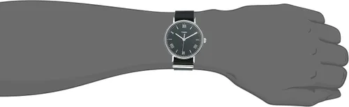 Miniatura 4 de Reloj Timex Southview con correa de piel para hombre, de 41mm, Negrotono plateado