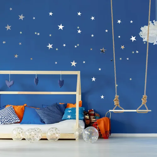 Miniatura 5 de 32 calcomanías de espejo en forma de estrella removibles, calcomanía acrílica para decoración de pared del hogar, sala de estar o dormitorio