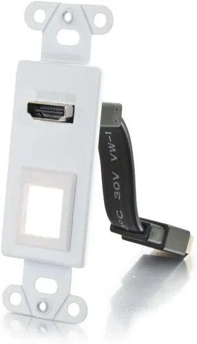 Miniatura 6 de C2G 03721 Placa de pared Keystone de dos puertos, color blanco