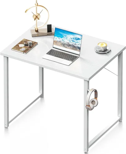 Miniatura 21 de Coleshome Escritorio para computadora de 48 pulgadas, escritorio moderno de estilo simple para oficina en casa, escritorio de estudio para Roble gris