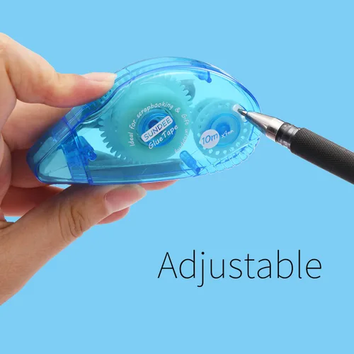 Miniatura 4 de Glue Runner - Rodillo de cinta adhesiva permanente de doble cara, 0.3 x 360 pulgadas, aplicador de rodillo adhesivo permanente, paquete de 12