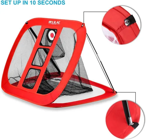 Miniatura 3 de RELILAC Red desplegable de chipping para golf - accesorios de objetivo de golf para interiores y exteriores para precisión en el patio trasero