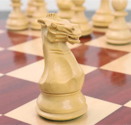 Miniatura 7 de Royal Chess Mall - Juego de piezas de ajedrez profesional Staunton de 3.9" - Madera de Budrose ponderada